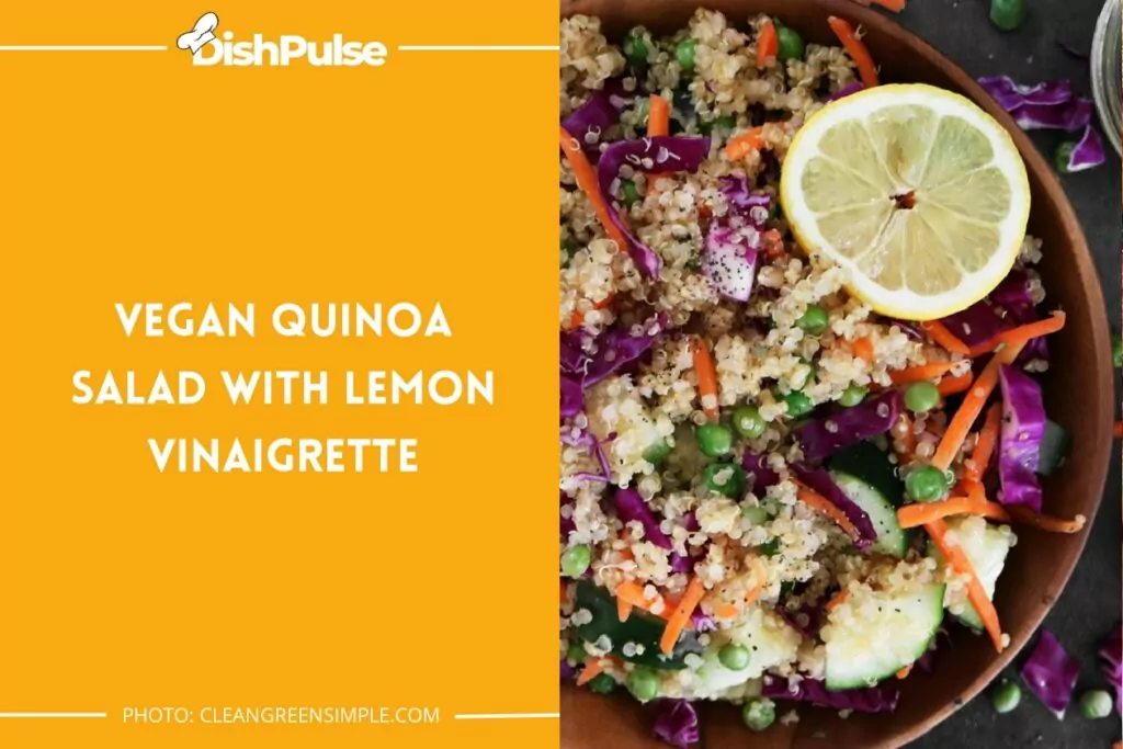 Vegan Quinoa Salad with Lemon Vinaigrette