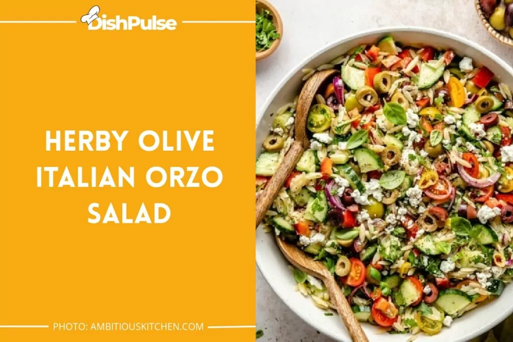 Herby Olive Italian Orzo Salad