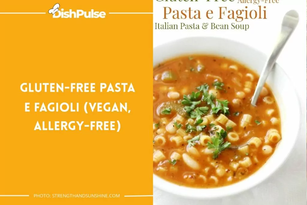 Gluten-Free Pasta e Fagioli (Vegan, Allergy-Free)