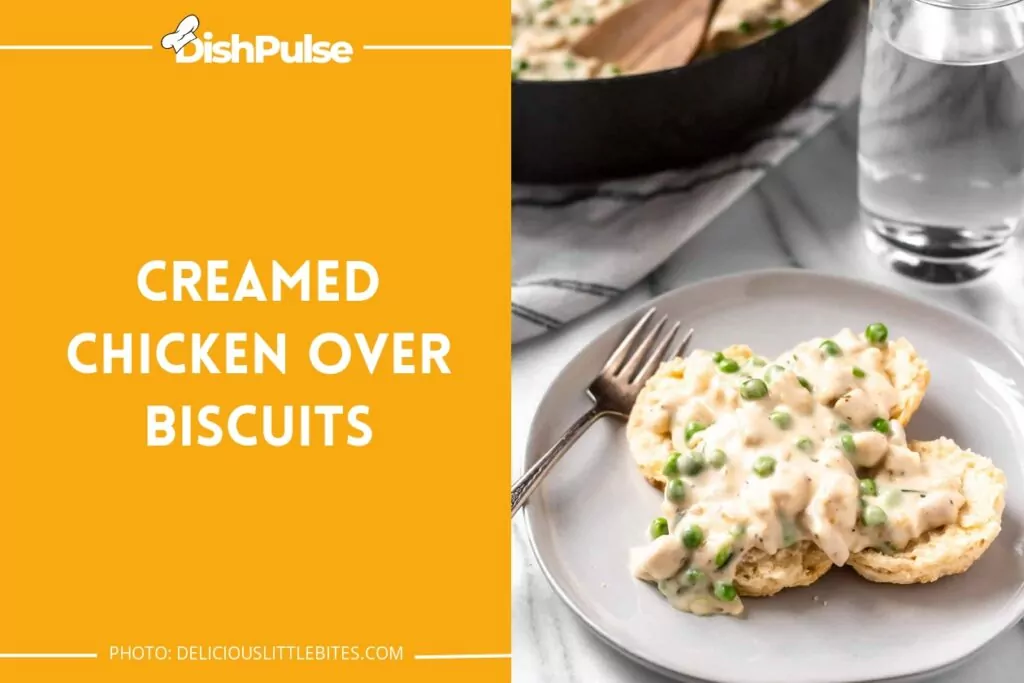 Creamed Chicken Over Biscuits