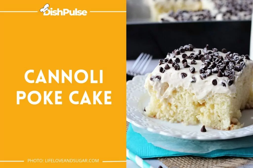Cannoli Poke Cake