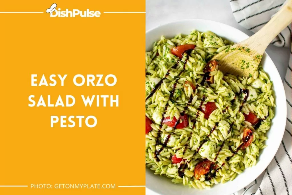 Easy Orzo Salad with Pesto