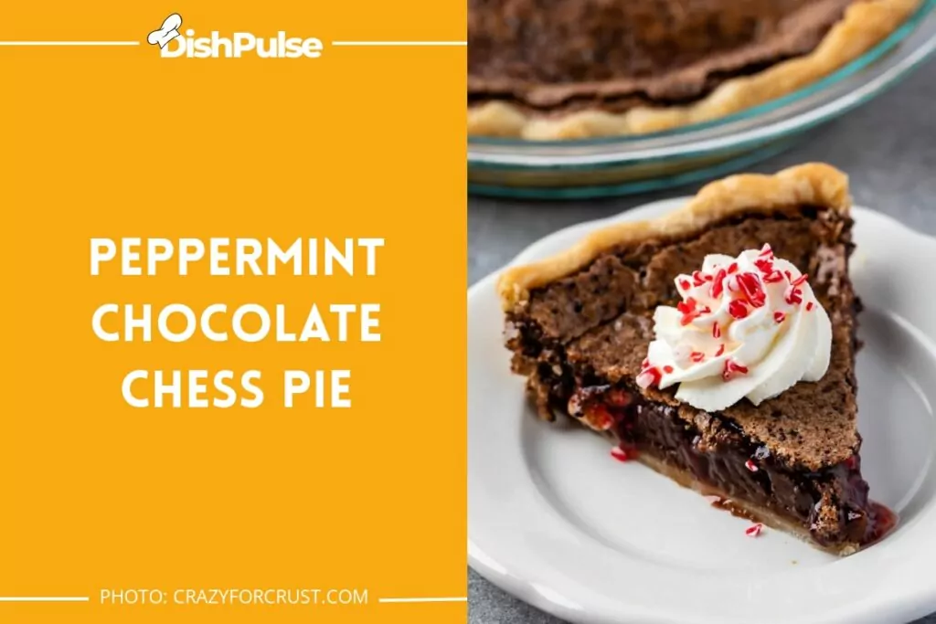 Peppermint Chocolate Chess Pie