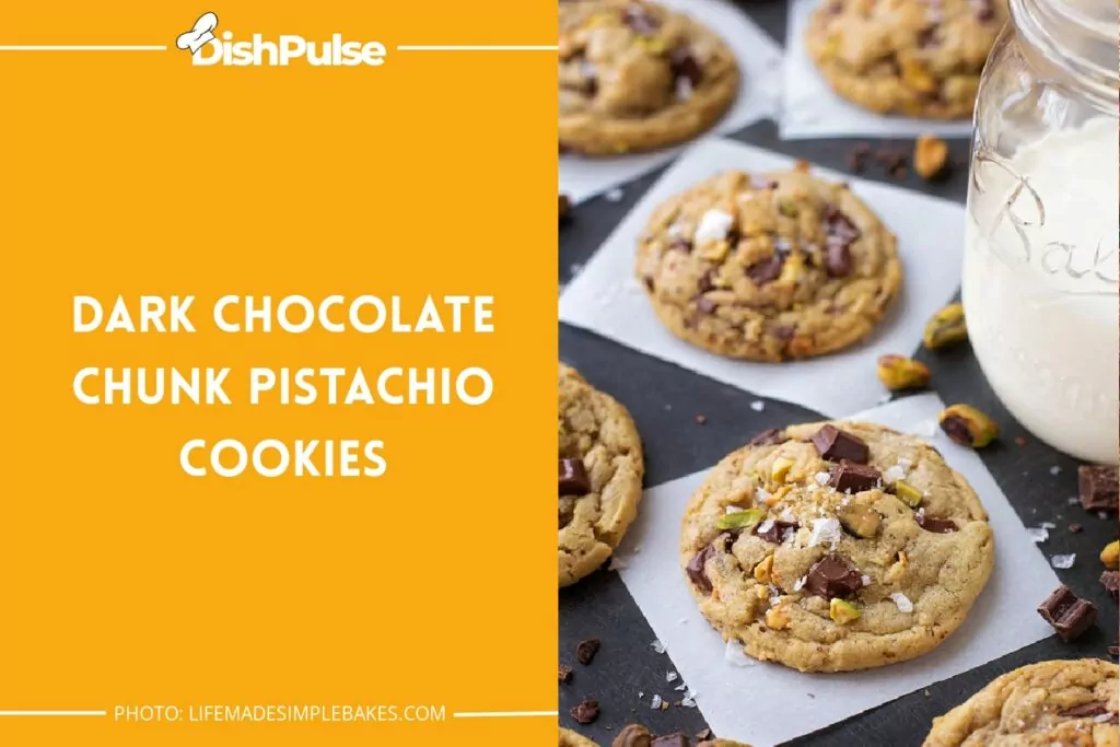Dark Chocolate Chunk Pistachio Cookies