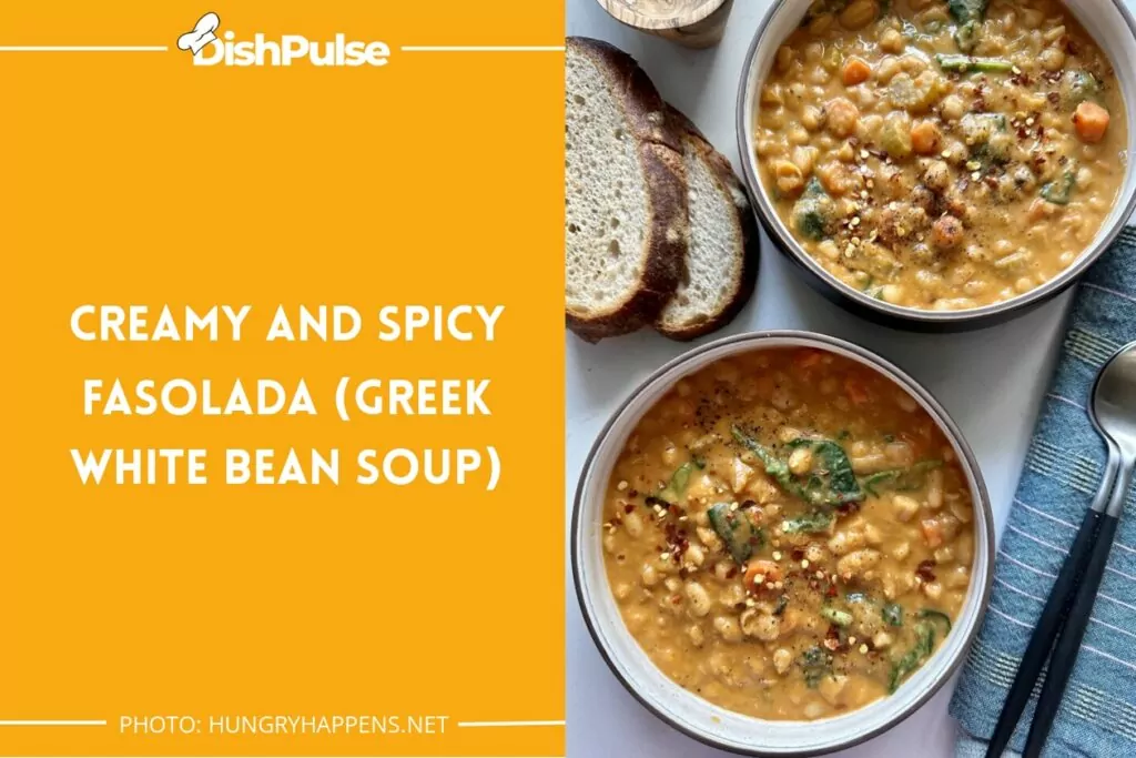Creamy And Spicy Fasolada (Greek White Bean Soup)