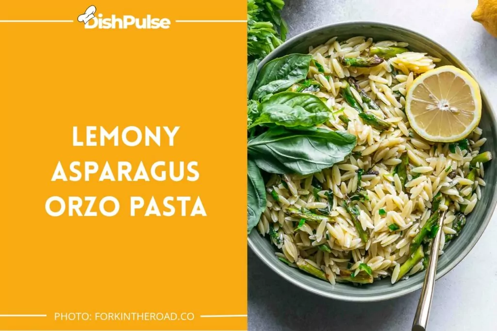 Lemony Asparagus Orzo Pasta