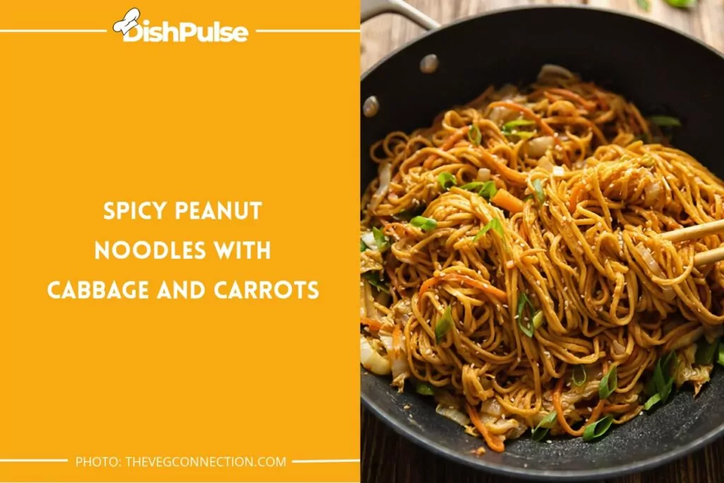 Spicy Peanut Noodles With Cabbage And Carrots
