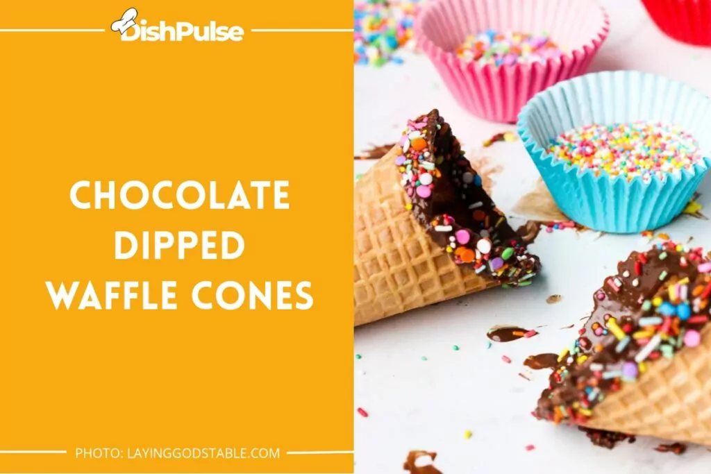 Chocolate Dipped Waffle Cones