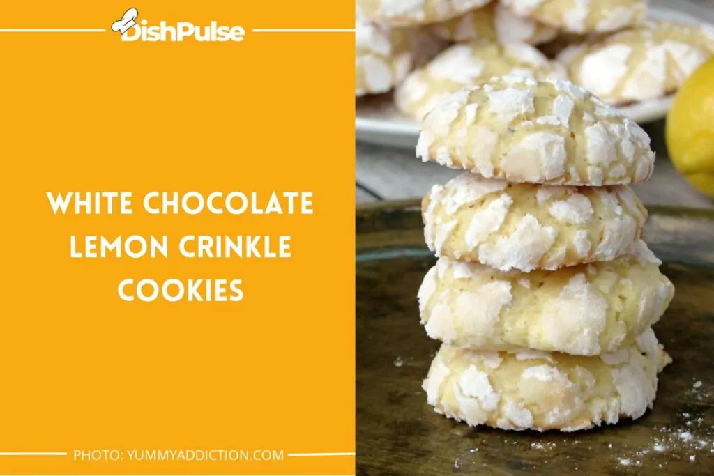 White Chocolate Lemon Crinkle Cookies
