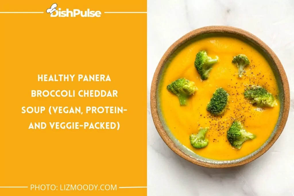 Healthy Panera Broccoli Cheddar Soup (Vegan, Protein- and Veggie-Packed)