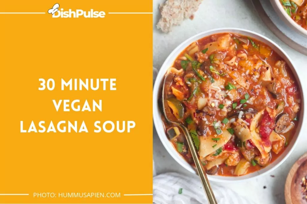 30 Minute Vegan Lasagna Soup