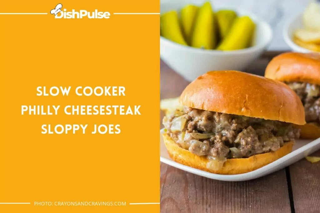 Slow Cooker Philly Cheesesteak Sloppy Joes