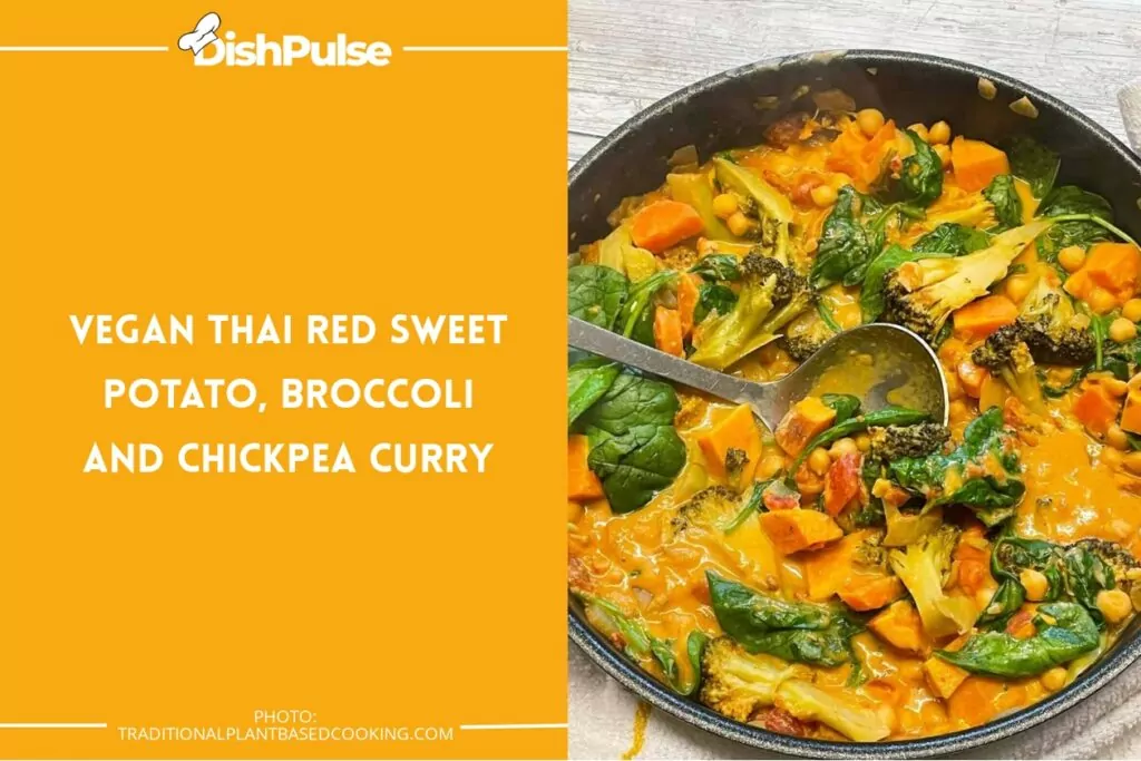 Vegan Thai Red Sweet Potato, Broccoli And Chickpea Curry