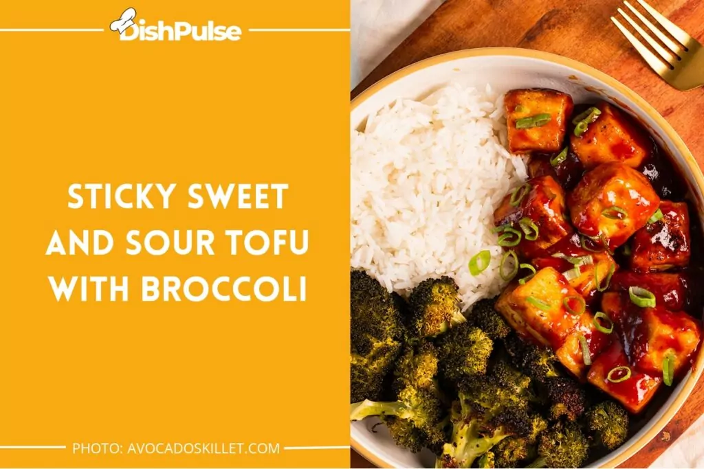 Sticky Sweet And Sour Tofu With Broccoli