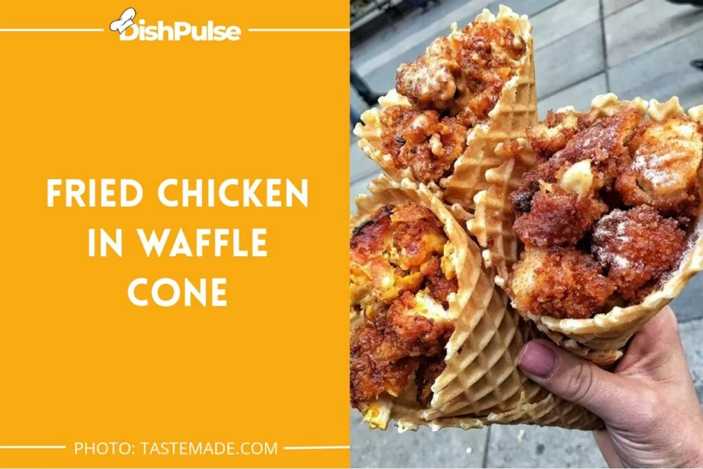 Fried Chicken in Waffle Cone