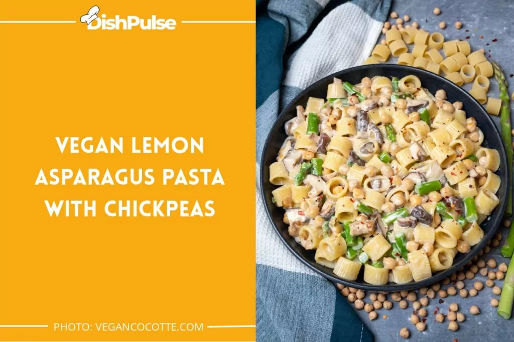 Vegan Lemon Asparagus Pasta with Chickpeas