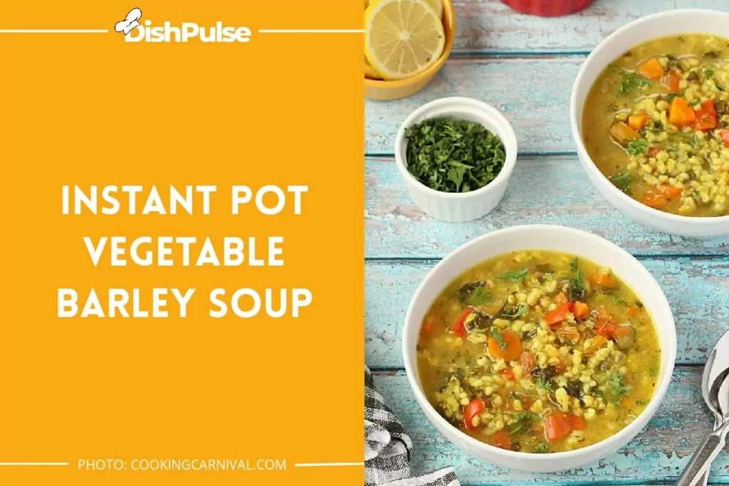 Instant Pot Vegetable Barley Soup