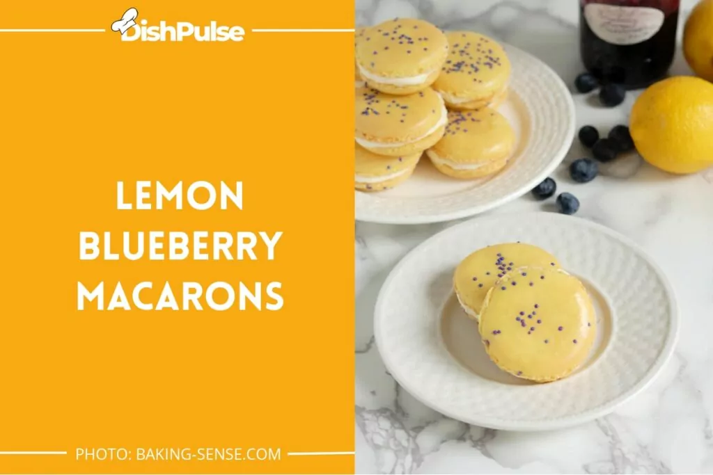 Lemon Blueberry Macarons