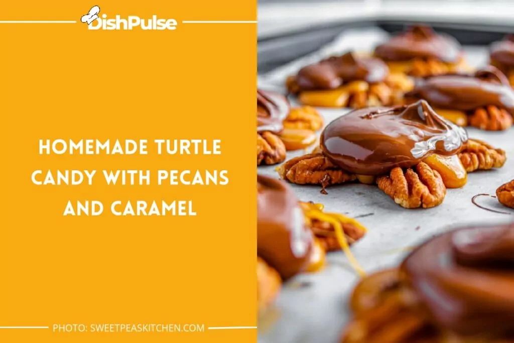 Homemade Turtle Candy with Pecans and Caramel