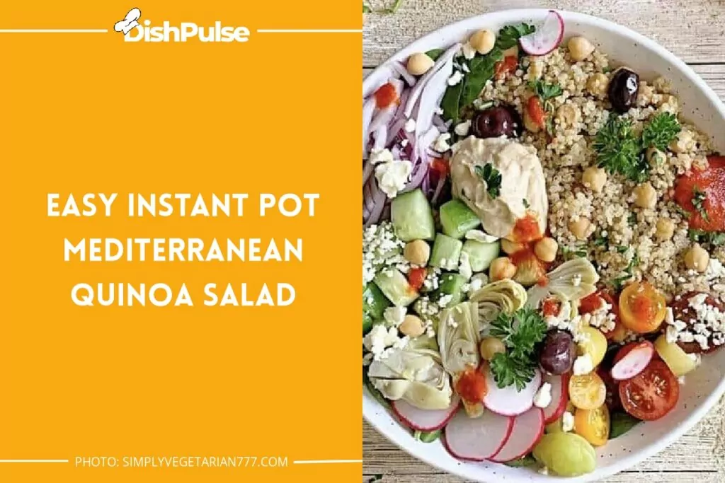 Easy Instant Pot Mediterranean Quinoa Salad