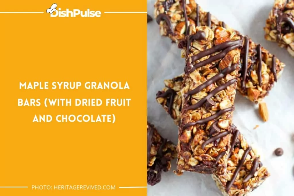 Maple Syrup Granola Bars (with dried fruit and chocolate)