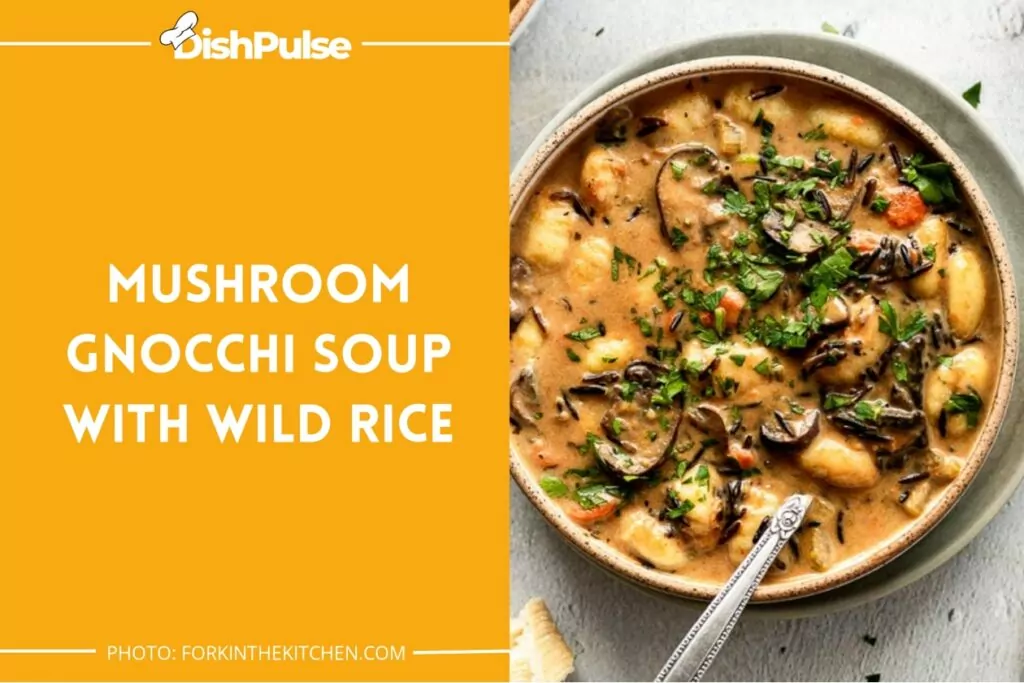 Mushroom Gnocchi Soup with Wild Rice