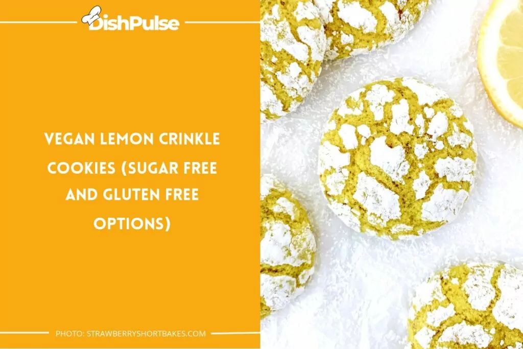 Vegan Lemon Crinkle Cookies (Sugar-Free and Gluten-Free Options)