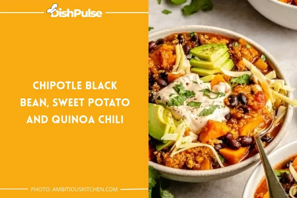 Chipotle Black Bean, Sweet Potato and Quinoa Chili