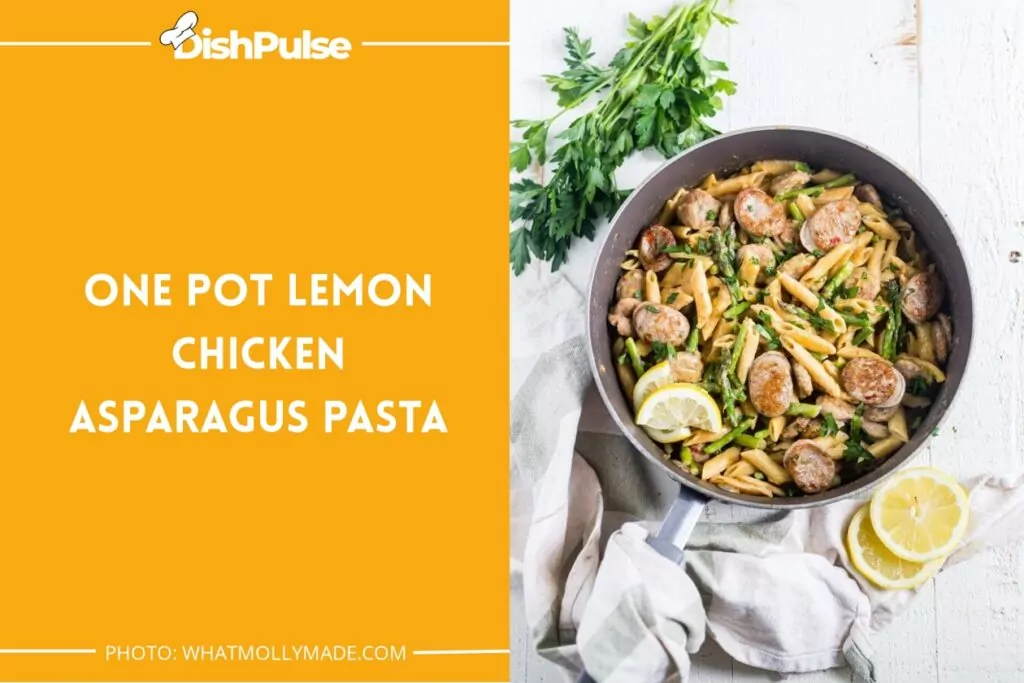 One Pot Lemon Chicken Asparagus Pasta