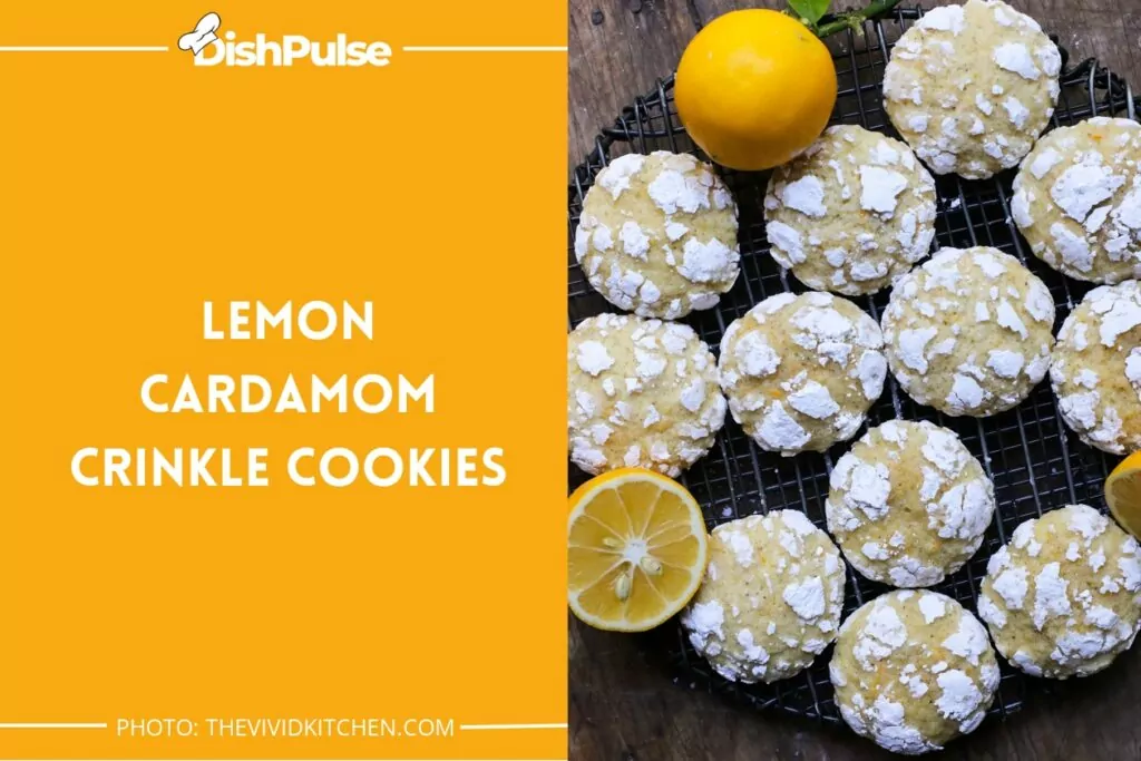 Lemon Cardamom Crinkle Cookies
