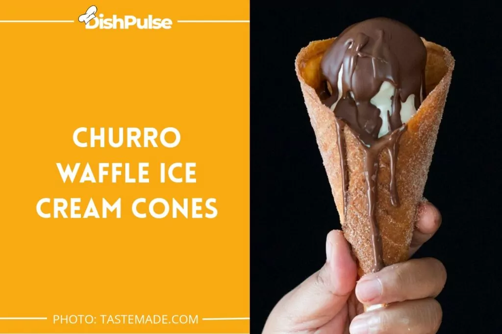 Churro Waffle Ice Cream Cones