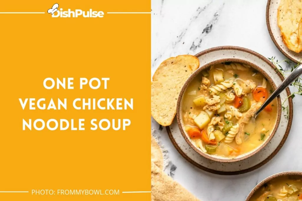One Pot Vegan Chicken Noodle Soup