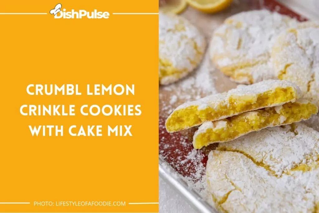 Crumbl Lemon Crinkle Cookies With Cake Mix