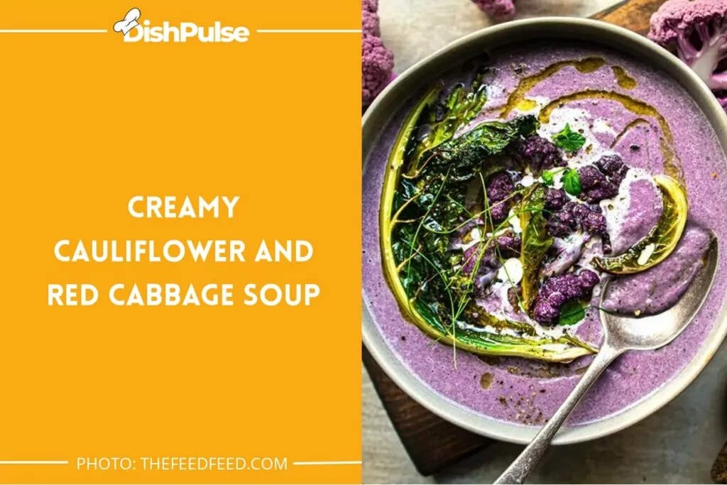 Creamy Cauliflower And Red Cabbage Soup