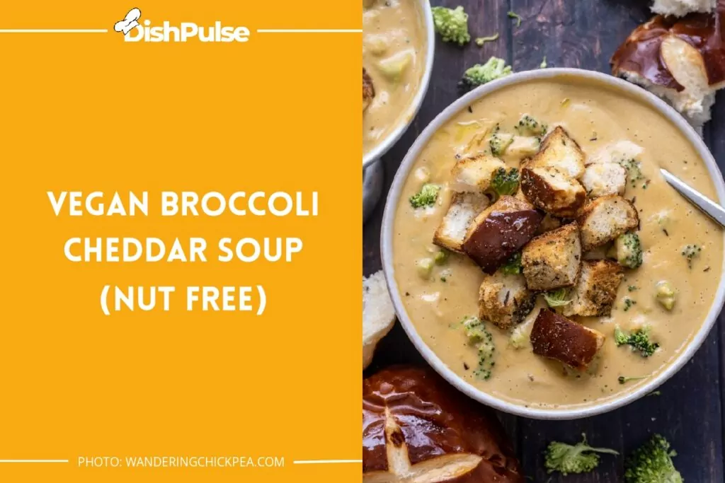 Vegan Broccoli Cheddar Soup (Nut-Free)