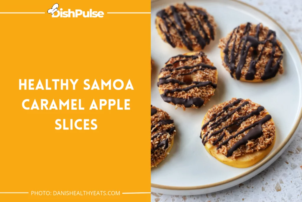 Healthy Samoa Caramel Apple Slices