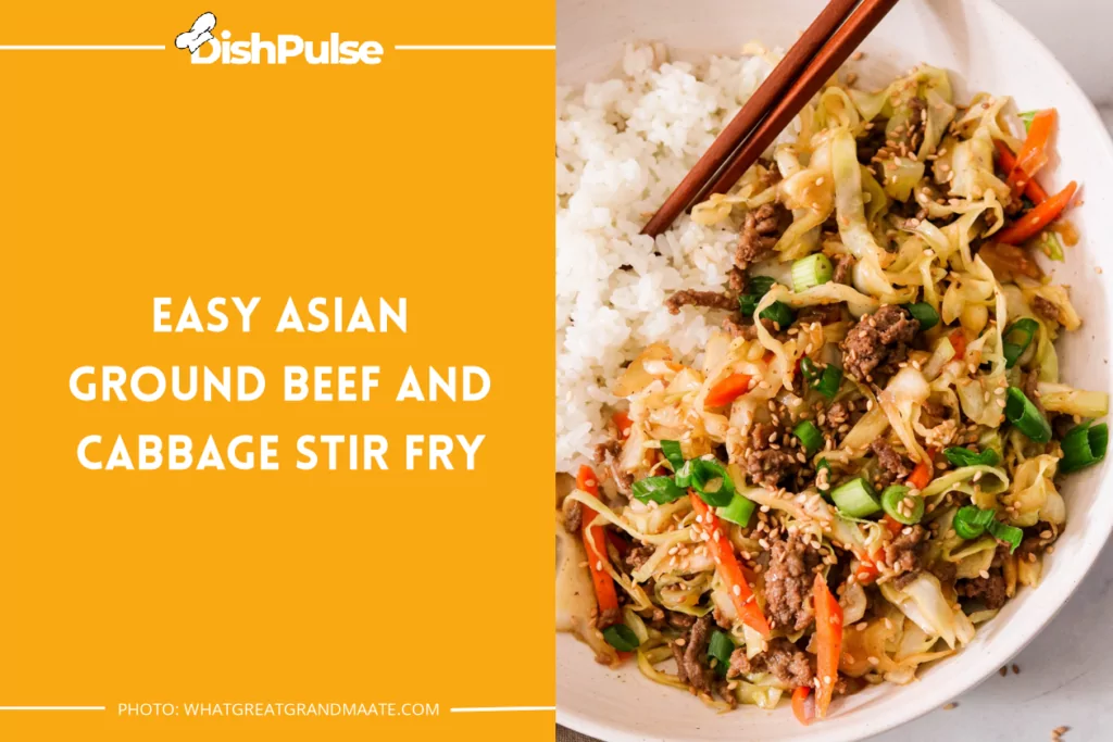 Easy Asian Ground Beef and Cabbage Stir Fry