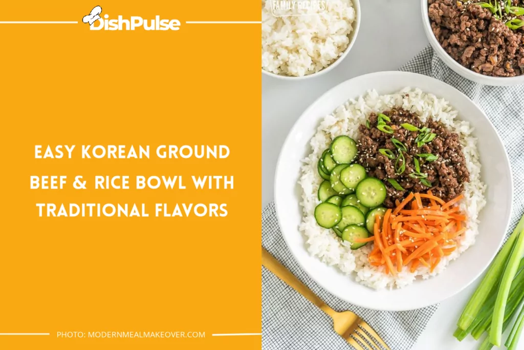 Easy Korean Ground Beef & Rice Bowl with Traditional Flavors