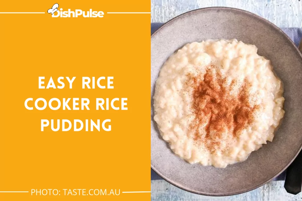 Easy Rice Cooker Rice Pudding