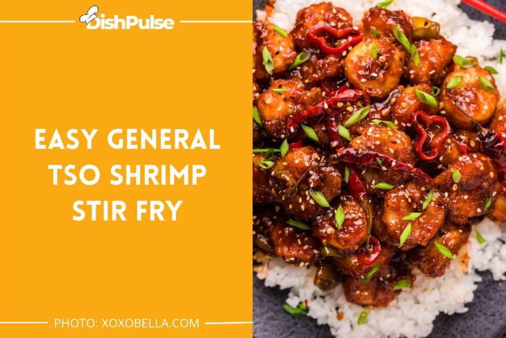 Easy General Tso Shrimp Stir Fry