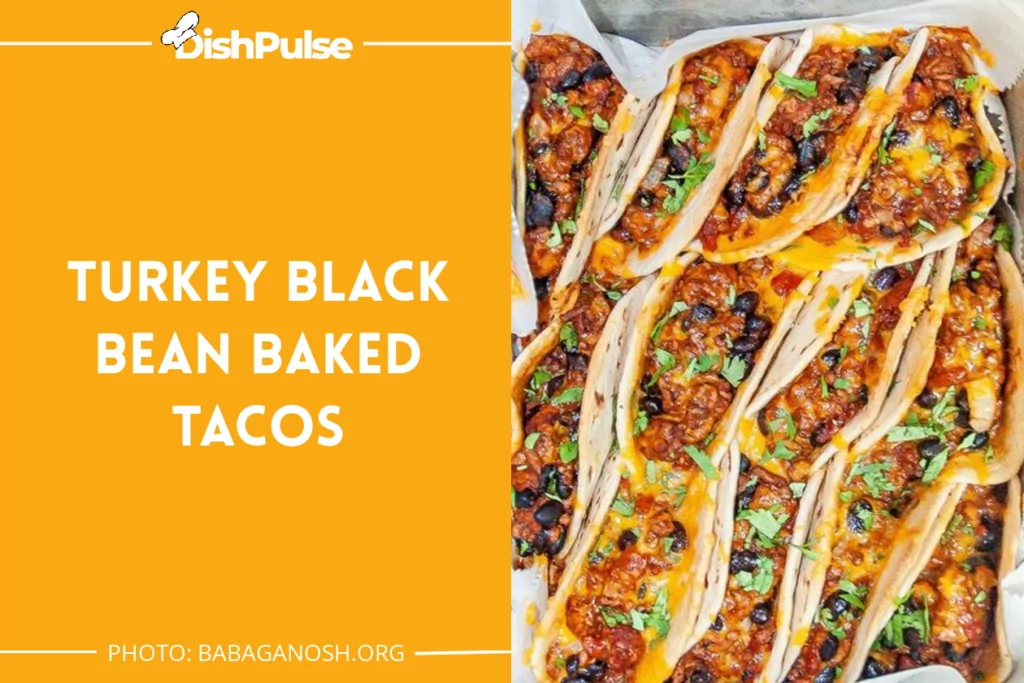 Turkey Black Bean Baked Tacos