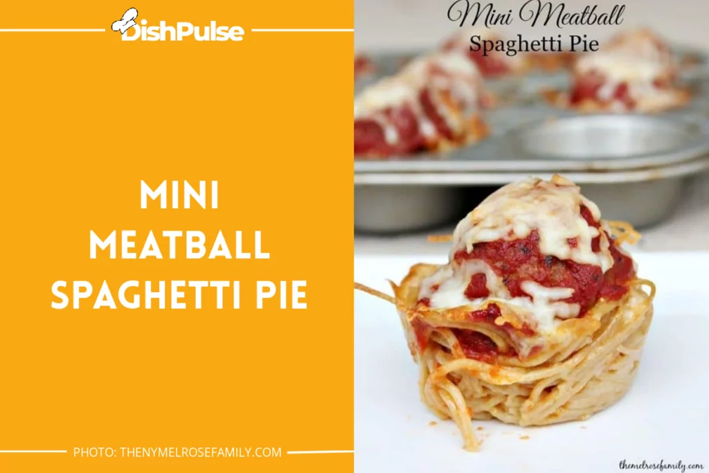 Mini Meatball Spaghetti Pie