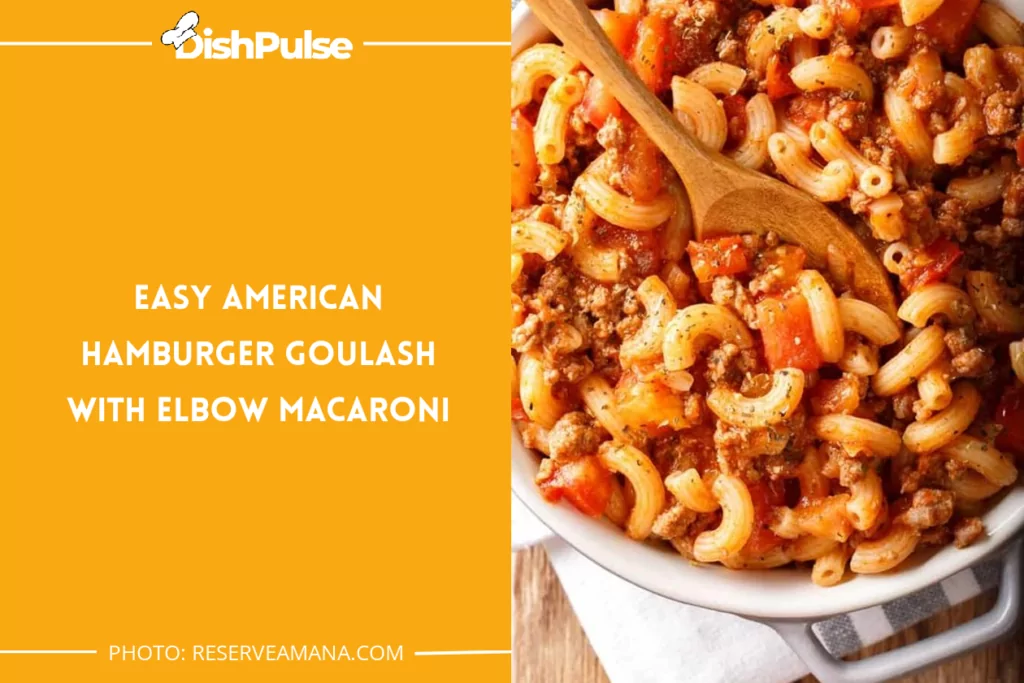 Easy American Hamburger Goulash with Elbow Macaroni