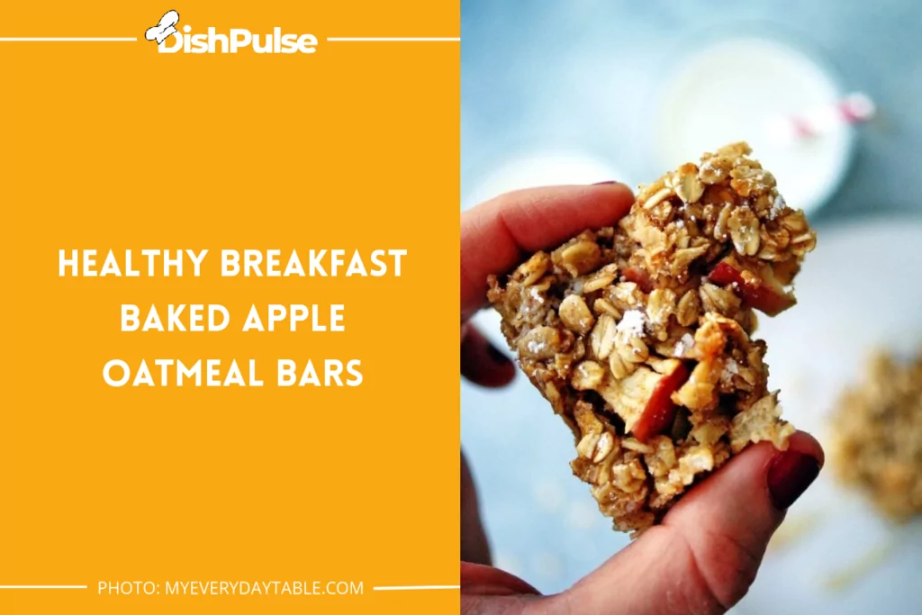 Healthy Breakfast Baked Apple Oatmeal Bars