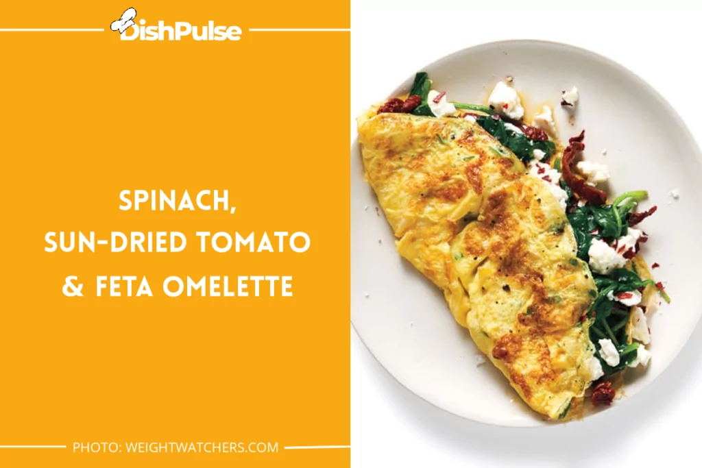 Spinach, Sun-Dried Tomato & Feta Omelette