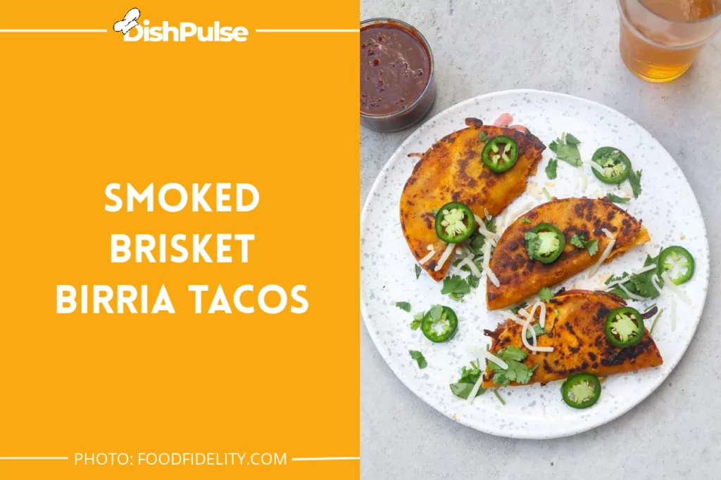 Smoked Brisket Birria Tacos