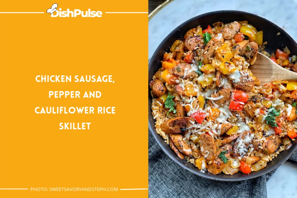 Chicken Sausage, Pepper and Cauliflower Rice Skillet