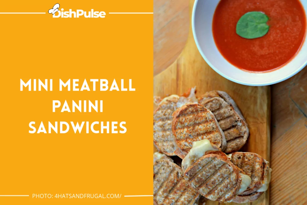Mini Meatball Panini Sandwiches