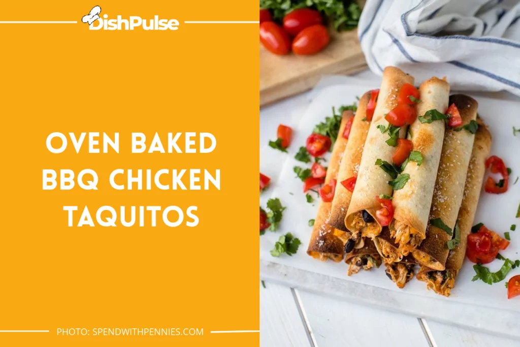 Oven Baked BBQ Chicken Taquitos