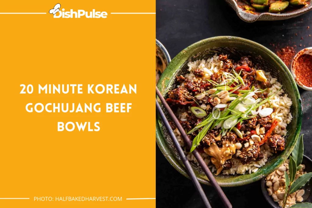 20 Minute Korean Gochujang Beef Bowls